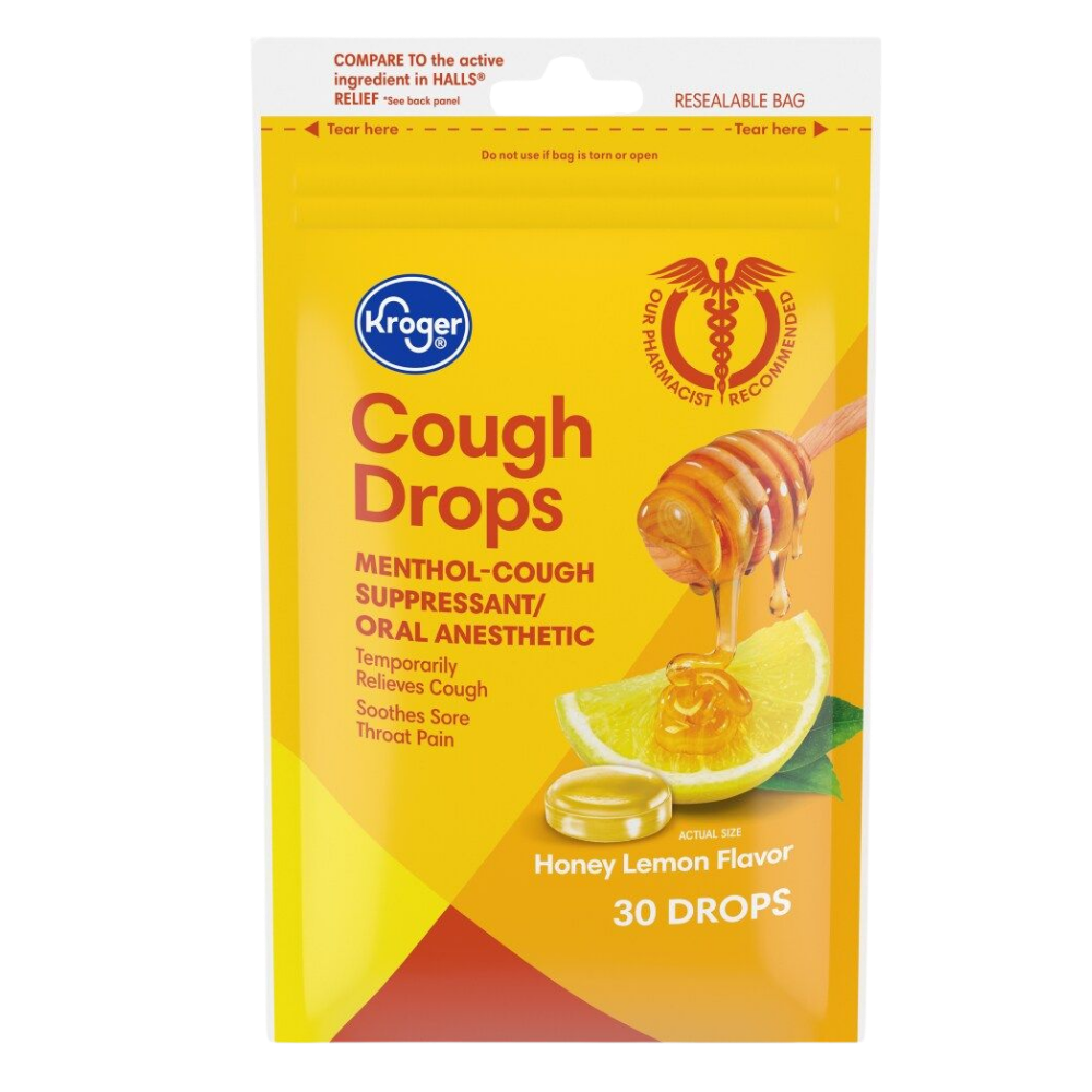 Honey lemon cough drops
